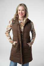 Load image into Gallery viewer, Harlow Long Vest - Brown