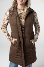 Load image into Gallery viewer, Harlow Long Vest - Brown
