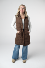 Load image into Gallery viewer, Harlow Long Vest - Brown