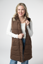 Load image into Gallery viewer, Harlow Long Vest - Brown