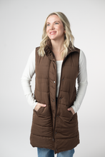 Load image into Gallery viewer, Harlow Long Vest - Brown