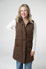 Load image into Gallery viewer, Harlow Long Vest - Brown