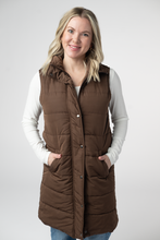 Load image into Gallery viewer, Harlow Long Vest - Brown
