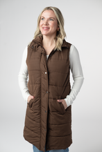 Load image into Gallery viewer, Harlow Long Vest - Brown