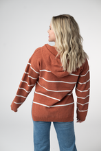 Load image into Gallery viewer, Maddie Striped Hoodie - Pumpkin Spice