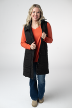 Load image into Gallery viewer, Harlow Long Vest - Black