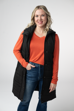 Load image into Gallery viewer, Harlow Long Vest - Black