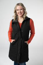 Load image into Gallery viewer, Harlow Long Vest - Black