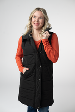Load image into Gallery viewer, Harlow Long Vest - Black