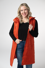 Load image into Gallery viewer, Harlow Long Vest - Pumpkin