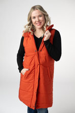 Load image into Gallery viewer, Harlow Long Vest - Pumpkin
