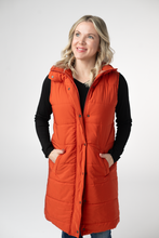 Load image into Gallery viewer, Harlow Long Vest - Pumpkin