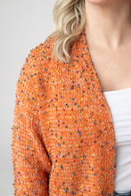 Load image into Gallery viewer, Carly Confetti Dot Cardigan - Pumpkin