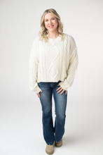 Load image into Gallery viewer, Cable Knit Sweater - Ivory