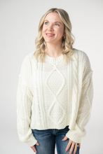 Load image into Gallery viewer, Cable Knit Sweater - Ivory