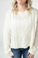 Load image into Gallery viewer, Cable Knit Sweater - Ivory