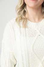 Load image into Gallery viewer, Cable Knit Sweater - Ivory