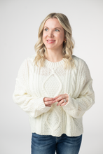 Load image into Gallery viewer, Cable Knit Sweater - Ivory