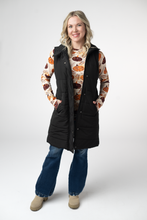 Load image into Gallery viewer, Harlow Long Vest - Black
