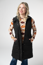 Load image into Gallery viewer, Harlow Long Vest - Black