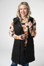 Load image into Gallery viewer, Harlow Long Vest - Black