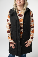 Load image into Gallery viewer, Harlow Long Vest - Black