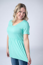 Load image into Gallery viewer, Sarah Ruffle Short Sleeve - Turquoise