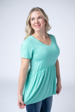 Load image into Gallery viewer, Sarah Ruffle Short Sleeve - Turquoise