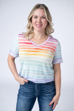 Load image into Gallery viewer, Sophie Top - Rainbow Stripes
