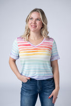 Load image into Gallery viewer, Sophie Top - Rainbow Stripes