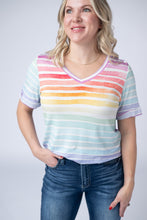 Load image into Gallery viewer, Sophie Top - Rainbow Stripes