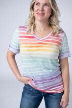 Load image into Gallery viewer, Sophie Top - Rainbow Stripes