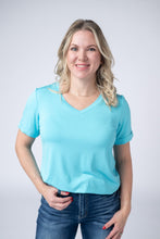 Load image into Gallery viewer, Sophie Tee - Aqua Blue