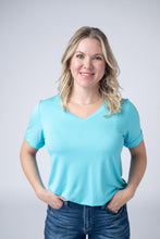 Load image into Gallery viewer, Sophie Tee - Aqua Blue