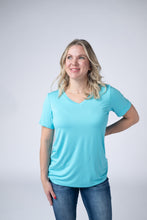 Load image into Gallery viewer, Sophie Tee - Aqua Blue