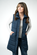 Load image into Gallery viewer, Harlow Long Vest - Navy