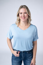 Load image into Gallery viewer, Chloe Cozy Tee - Sky Blue