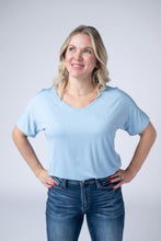 Load image into Gallery viewer, Chloe Cozy Tee - Sky Blue