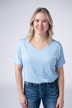 Load image into Gallery viewer, Chloe Cozy Tee - Sky Blue