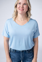 Load image into Gallery viewer, Chloe Cozy Tee - Sky Blue