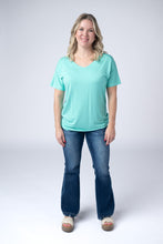 Load image into Gallery viewer, Chloe Cozy Tee - Turquoise
