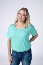 Load image into Gallery viewer, Chloe Cozy Tee - Turquoise