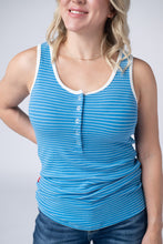 Load image into Gallery viewer, Shiloh Button Snap Tank - Ocean Blue