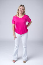 Load image into Gallery viewer, Chloe Cozy Tee - Hot Pink