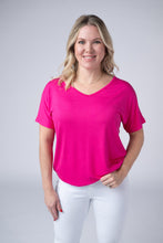 Load image into Gallery viewer, Chloe Cozy Tee - Hot Pink