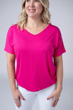 Load image into Gallery viewer, Chloe Cozy Tee - Hot Pink