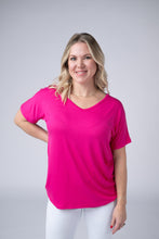 Load image into Gallery viewer, Chloe Cozy Tee - Hot Pink