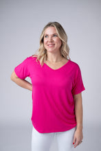 Load image into Gallery viewer, Chloe Cozy Tee - Hot Pink