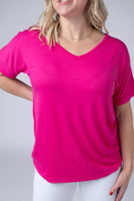 Load image into Gallery viewer, Chloe Cozy Tee - Hot Pink