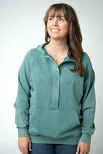 Load image into Gallery viewer, Ryker Vintage Wash Hoodie- Teal